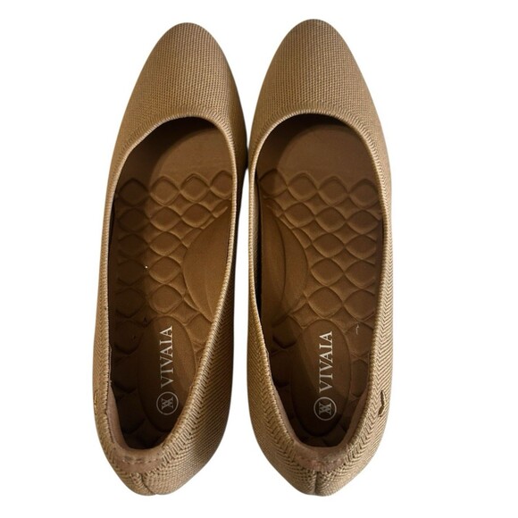 Vivaia Tamia Wedge Pro Tan Heel Almond Toe Diamond Padded Comfort EU 40 / US 9 - Picture 7 of 13